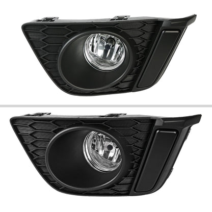2015-2016 Honda Fit 12V/35W H8 Fog Lights Kit (Chrome Housing/Clear Lens)