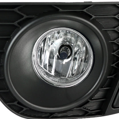 2015-2016 Honda Fit 12V/35W H8 Fog Lights Kit (Chrome Housing/Clear Lens)