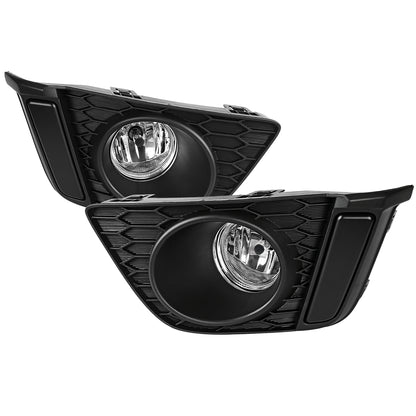 2015-2016 Honda Fit 12V/35W H8 Fog Lights Kit (Chrome Housing/Clear Lens)