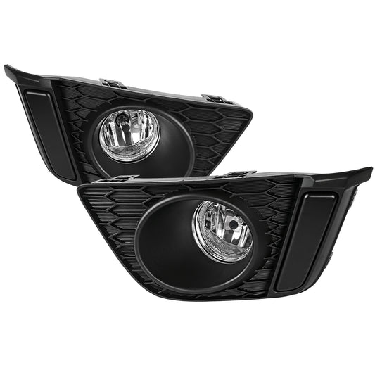 2015-2016 Honda Fit 12V/35W H8 Fog Lights Kit (Chrome Housing/Clear Lens)