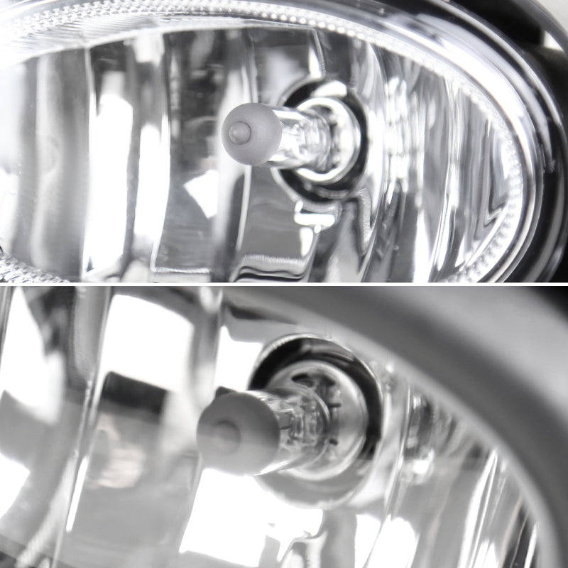 2016-2018 Honda HR-V/Vezel 12V/35W H8 Fog Lights Kit w/ Black Bezels (Chrome Housing/Clear Lens)