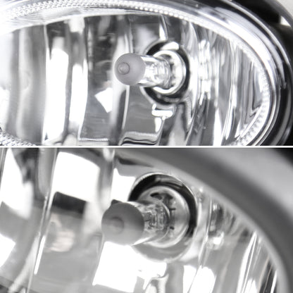2016-2018 Honda HR-V/Vezel 12V/35W H8 Fog Lights Kit w/ Black Bezels (Chrome Housing/Clear Lens)