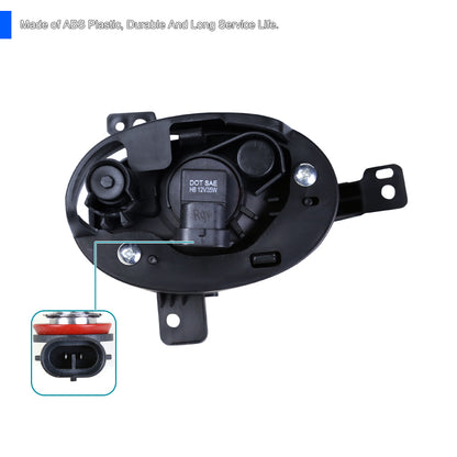 2016-2018 Honda HR-V/Vezel 12V/35W H8 Fog Lights Kit w/ Black Bezels (Chrome Housing/Clear Lens)