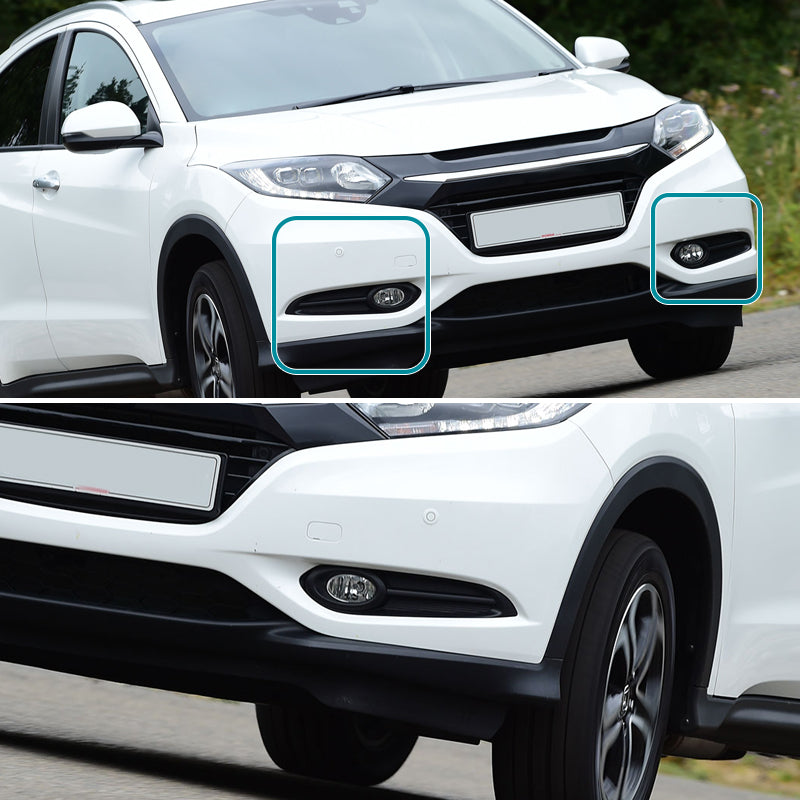 2016-2018 Honda HR-V/Vezel 12V/35W H8 Fog Lights Kit w/ Black Bezels (Chrome Housing/Clear Lens)