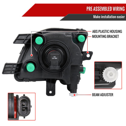 2015-2018 Volkswagen Jetta H8 Fog Lights Kit w/ Switch & Wiring Harness (Chrome Housing/Clear Lens)