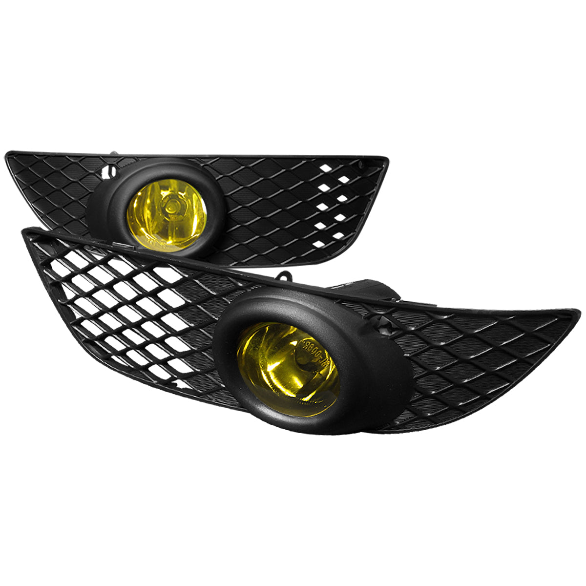 2008-2012 Mitsubishi Lancer H11 Fog Lights Kit (Chrome Housing/Yellow Lens)