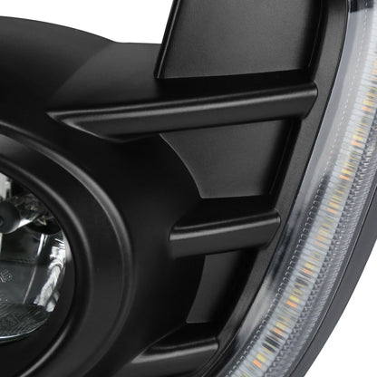 2016-2017 Mitsubishi Lancer H16 Fog Lights Kit w/ Integrated LED Light Strip & Turn Signal Lights (Chrome Housing/Clear Lens)
