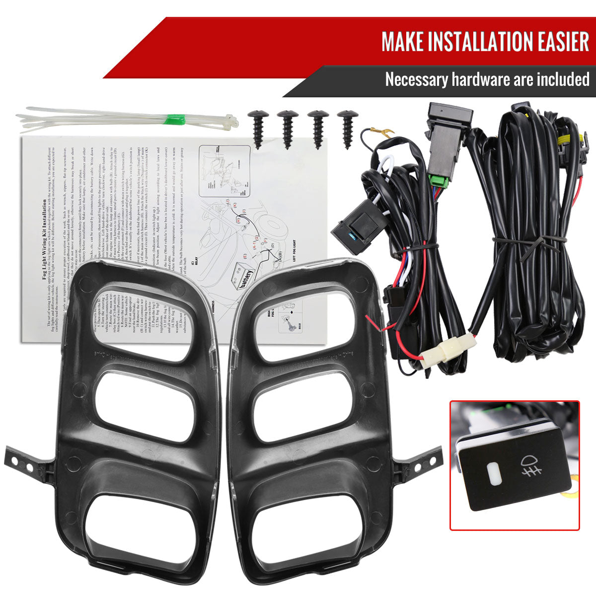 2021-2023 Honda Odyssey LED Fog Lights Kit (Chrome Housing/Clear Lens)