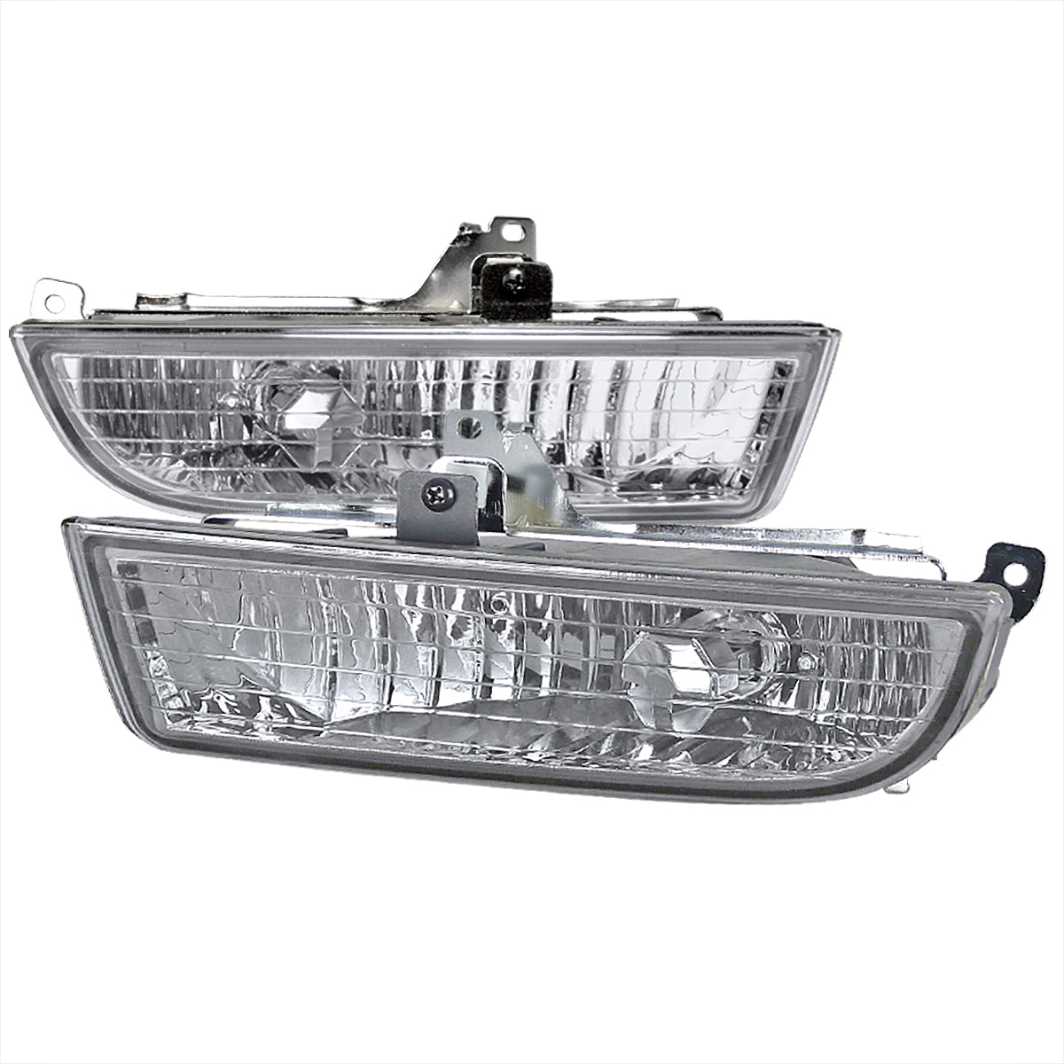 1997-2001 Honda Prelude H3 Fog Lights Kit (Chrome Housing / Clear Lens)