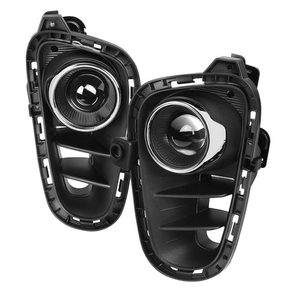 2018-2020 Kia Rio 9006 12v/51w Projector Fog Lights Kit (Chrome Housing/Clear Lens)