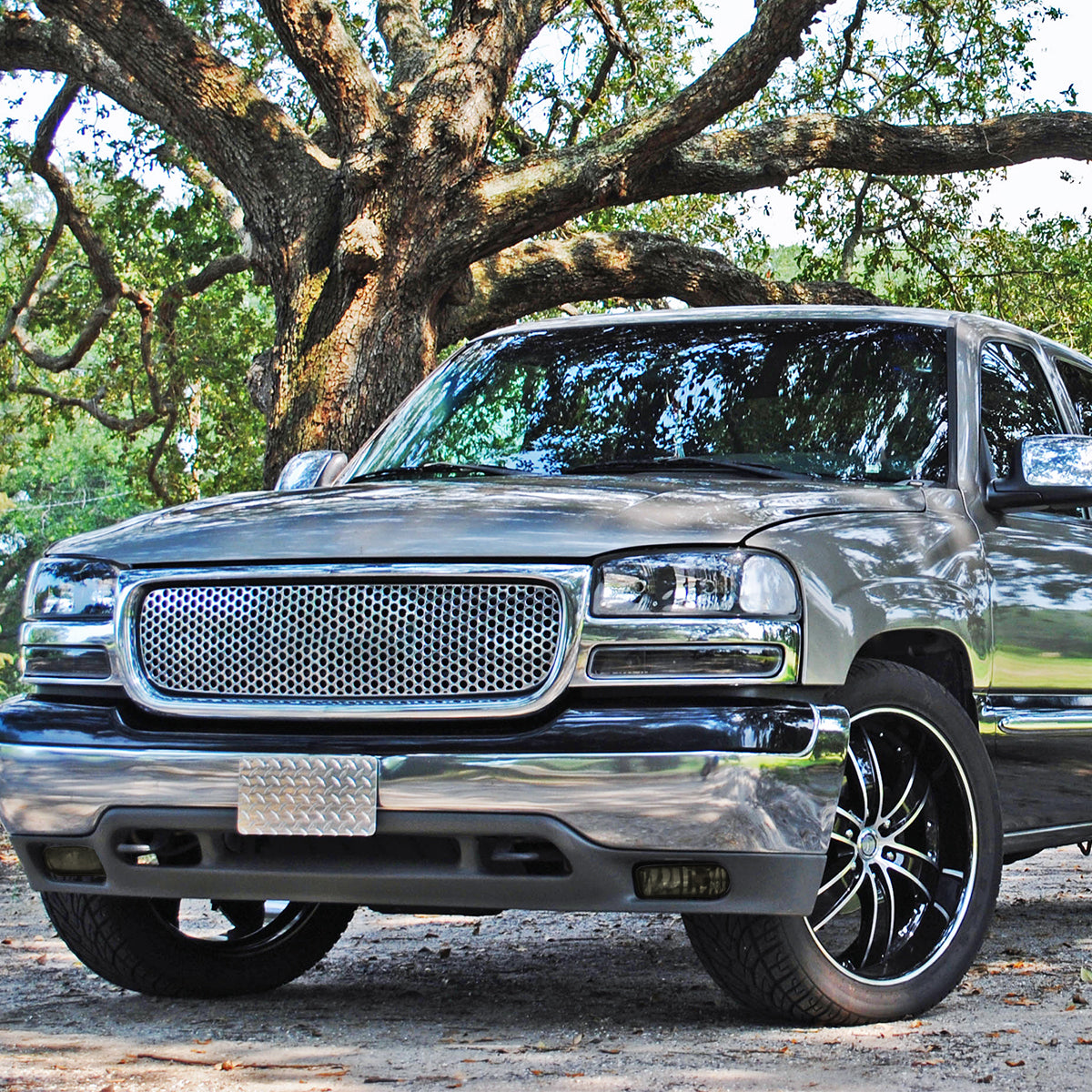 1999-2006 GMC Sierra/Yukon/Yukon XL 12V/27W 881 Fog Lights w/ Mounting Brackets (Chrome Housing/Smoked Lens)