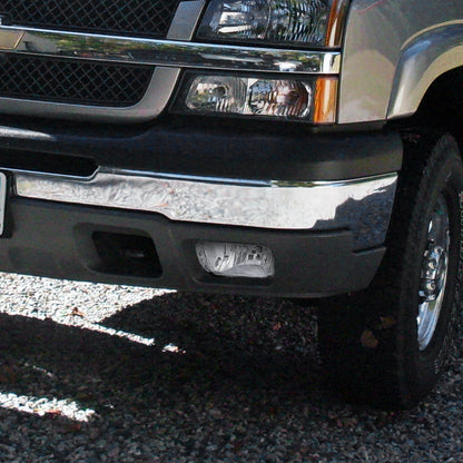 2002-2007 Chevrolet Silverado/Avalanche H10 Fog Lights Wiring Kit (Chrome Housing/Clear Lens)