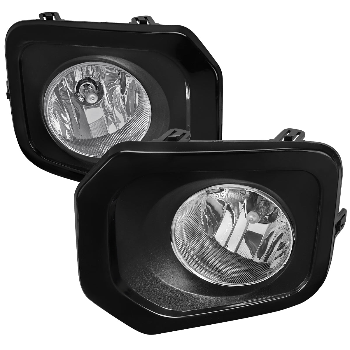 2016-2022 Toyota Tacoma H16 Black Bezel Fog Lights Kit (Chrome Housing / Clear Lens)