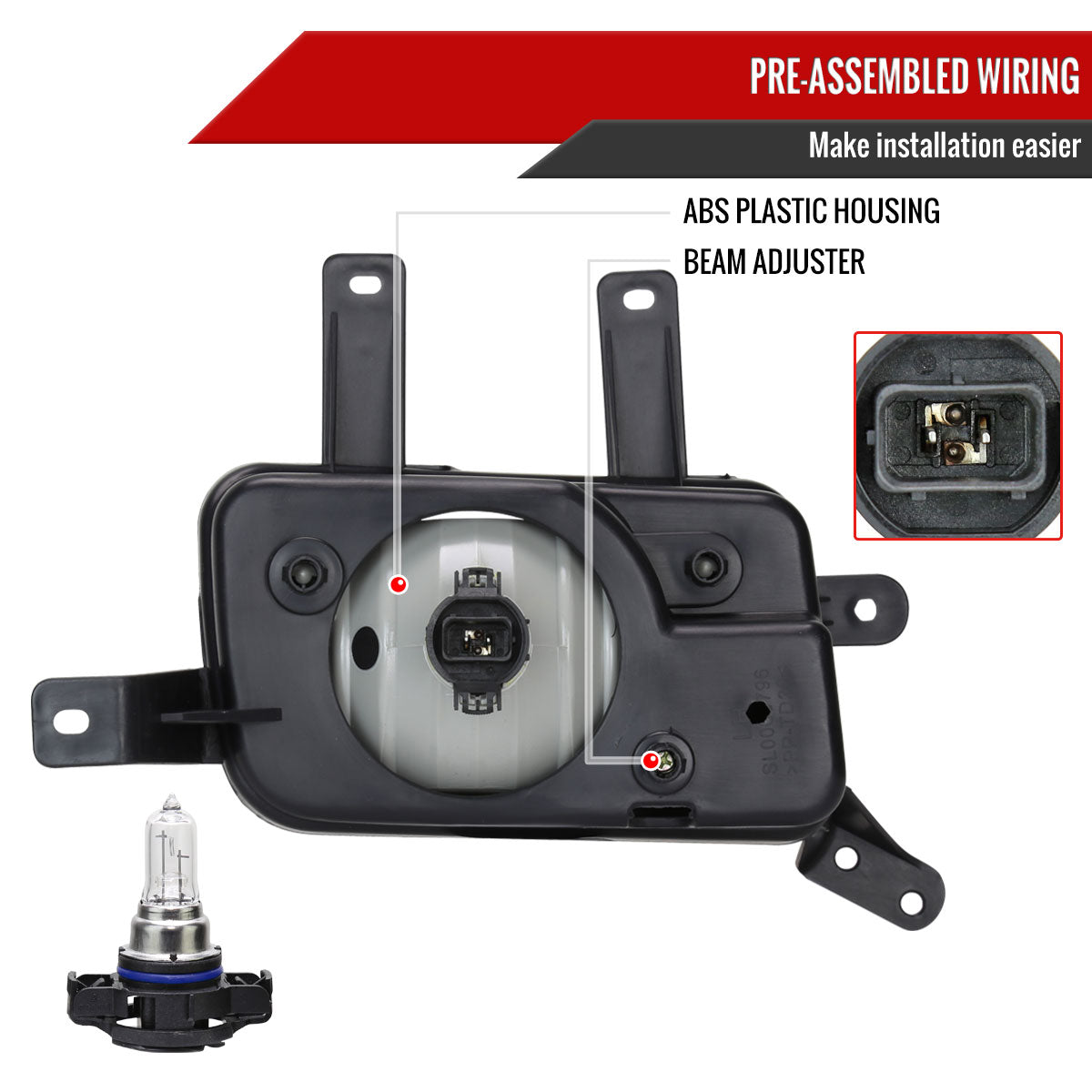 2015-2020 Chevrolet Tahoe/Suburban GMC Yukon/Yukon XL H8 Fog Lights Kit (Chrome Housing/Smoked Lens)