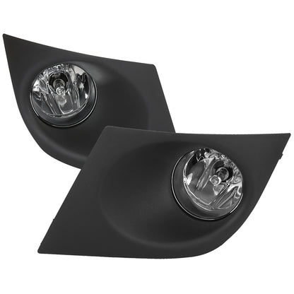 2007-2011 Nissan Versa H11 Fog Lights Kit w/ Switch & Wiring Harness (Chrome Housing/Clear Lens)