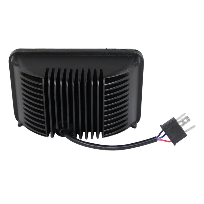 Universal 4"x6" 15-LED Sealed Beam Headlights w/ H4 Plug (Black Aluminum Housing/PMMA Lens)