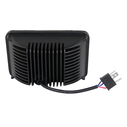 Universal 4"x6" 15-LED Sealed Beam Headlights w/ H4 Plug (Black Aluminum Housing/PMMA Lens)