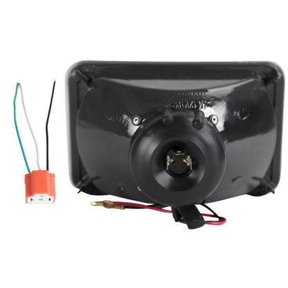 Universal 7"x6" H4 Crystal Headlights (Chrome Housing/Glass Lens)