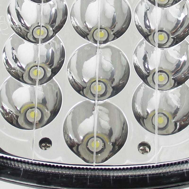 Universal 7"x6" 15-LED Sealed Beam Headlights w/ H4 Plug (Black Aluminum Housing/PMMA Lens)