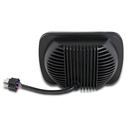 Universal 7"x6" 15-LED Sealed Beam Headlights w/ H4 Plug (Black Aluminum Housing/PMMA Lens)