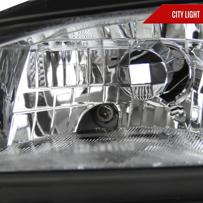 1992-1995 Honda Civic Factory Style Crystal Headlights (Matte Black Housing/Clear Lens)