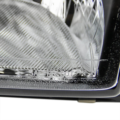 1992-1995 Honda Civic Factory Style Crystal Headlights (Matte Black Housing/Clear Lens)