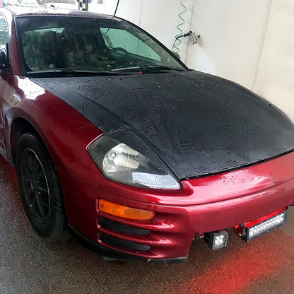 2000-2005 Mitsubishi Eclipse Factory Style Crystal Headlights (Matte Black Housing/Clear Lens)