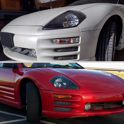 2000-2005 Mitsubishi Eclipse Factory Style Crystal Headlights (Matte Black Housing/Clear Lens)
