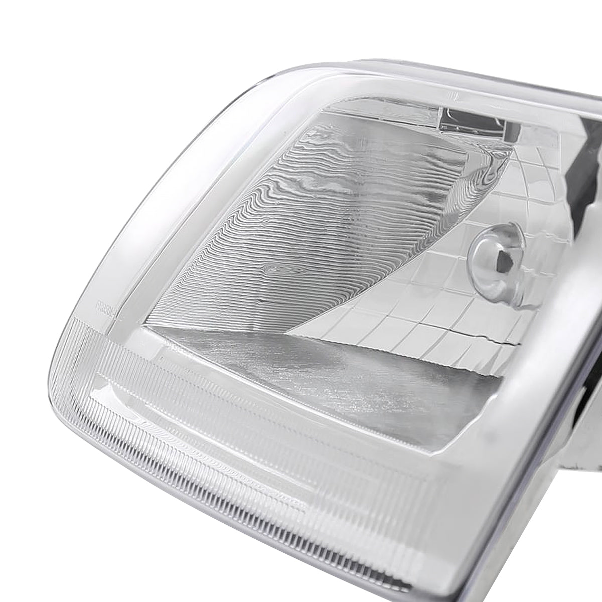 1997-2004 Ford F-150/Expedition Factory Style Crystal Headlights (Chrome Housing/Clear Lens)