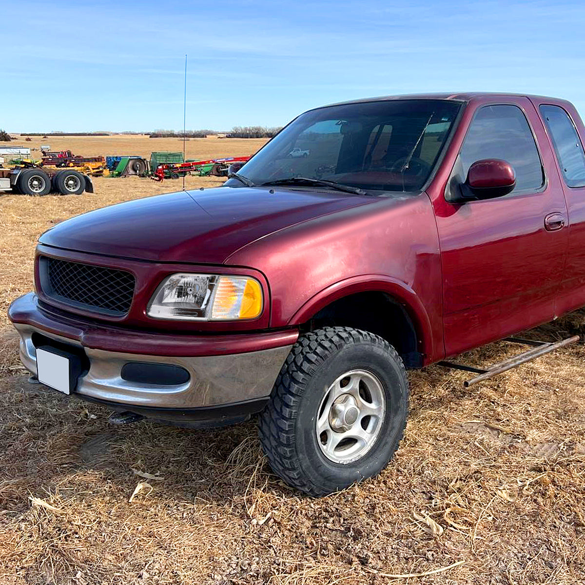 1997-2004 Ford F-150/Expedition Factory Style Crystal Headlights (Chrome Housing/Clear Lens)