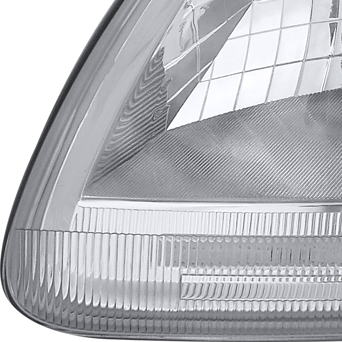 1997-2004 Ford F-150/Expedition Factory Style Headlights w/ SMD LED Light Strip (Chrome Housing/Clear Lens)