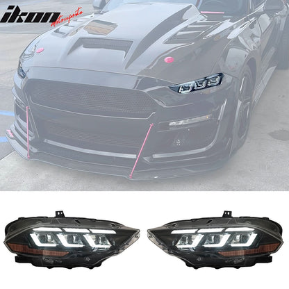 2018-2023 Ford Mustang EcoBoost GT V6 2024 Style Switchback Headlights