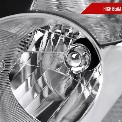 2003-2005 Infiniti G35 Coupe Factory Style Headlights (Chrome Housing/Clear Lens)