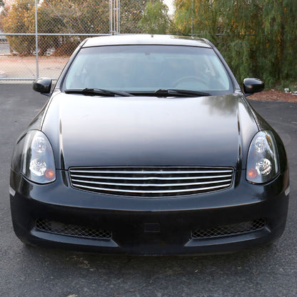 2003-2005 Infiniti G35 Coupe Factory Style Headlights (Matte Black Housing/Clear Lens)