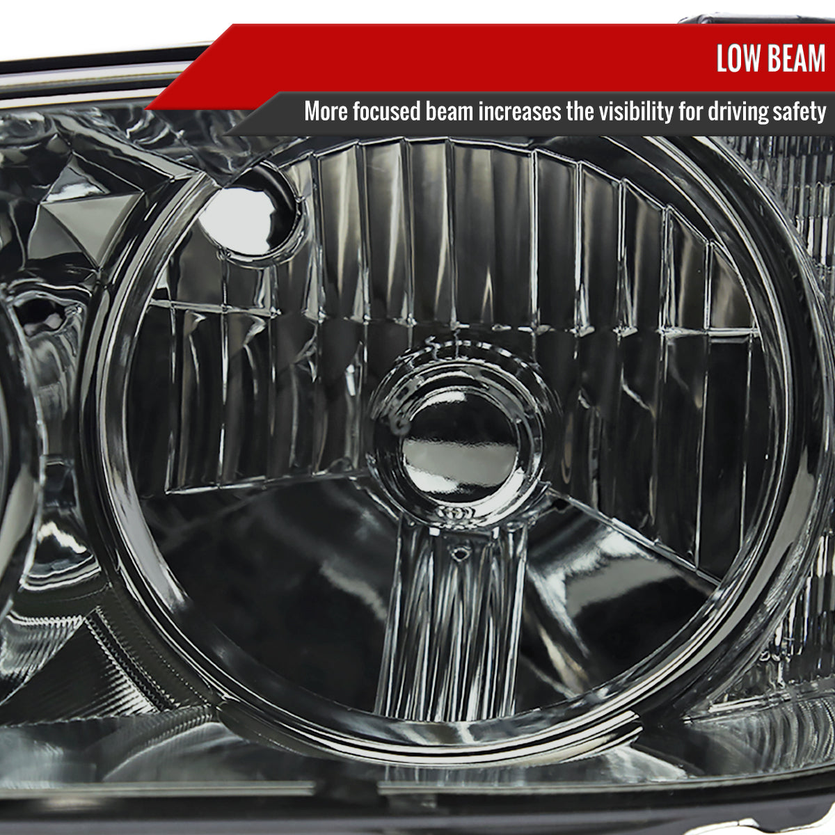 2001-2005 Lexus IS300 Factory Style Crystal Headlights (Chrome Housing/Smoked Lens)