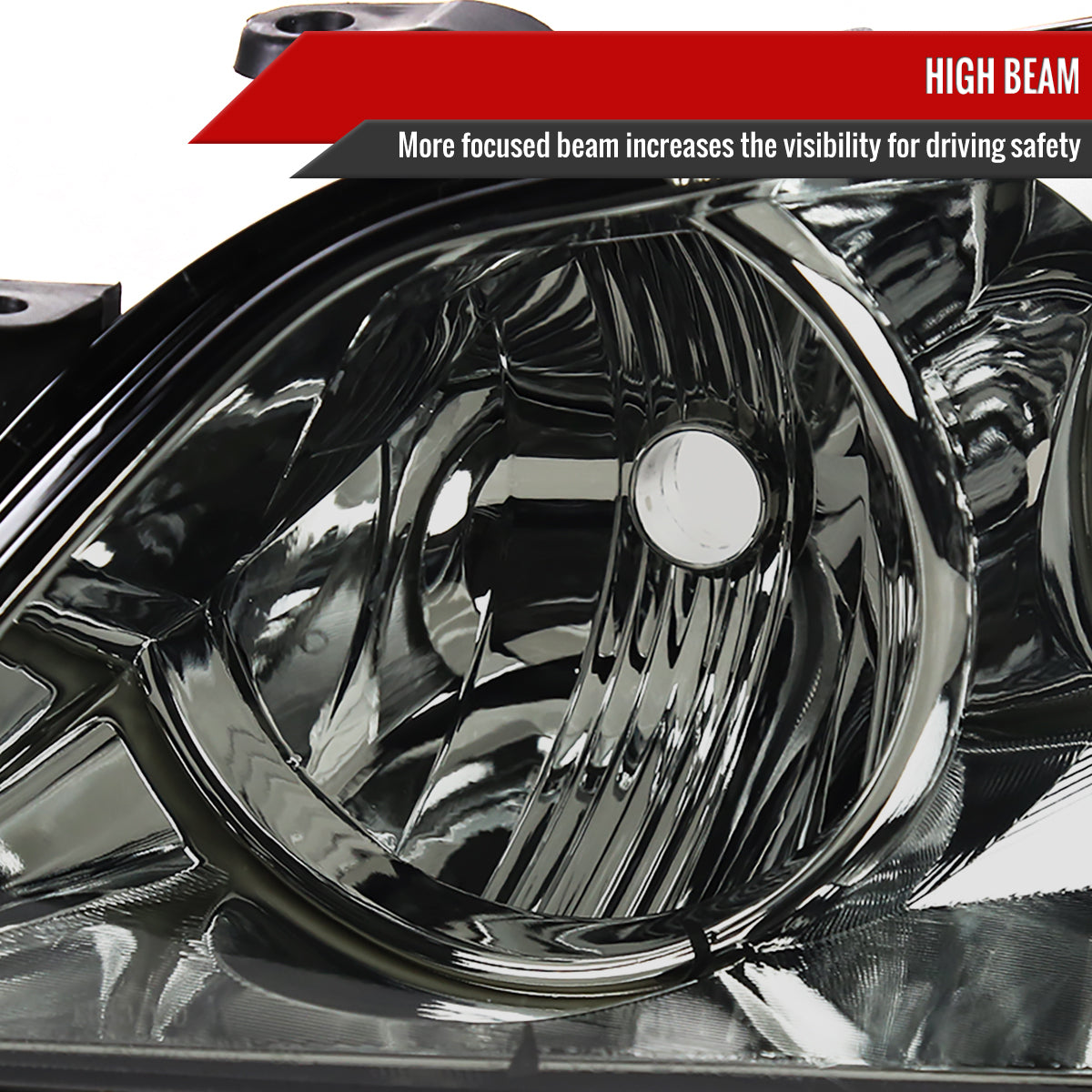 2001-2005 Lexus IS300 Factory Style Crystal Headlights (Chrome Housing/Smoked Lens)