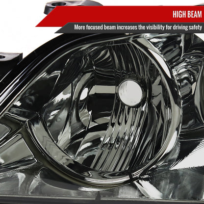 2001-2005 Lexus IS300 Factory Style Crystal Headlights (Chrome Housing/Smoked Lens)