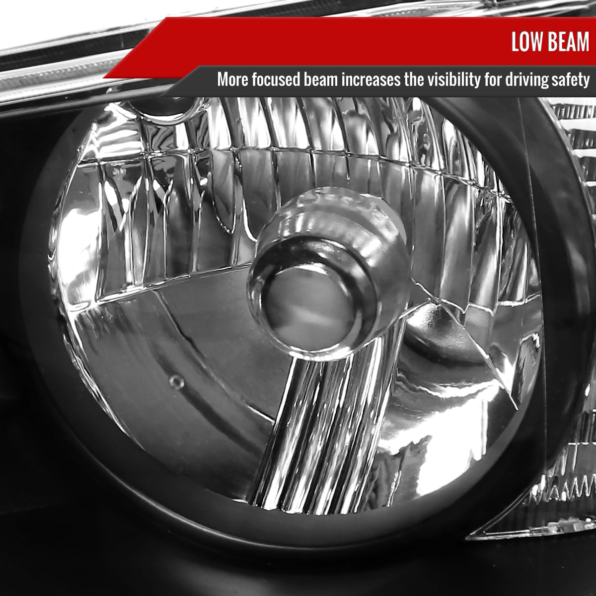 2001-2005 Lexus IS300 Factory Style Crystal Headlights (Matte Black Housing/Clear Lens)