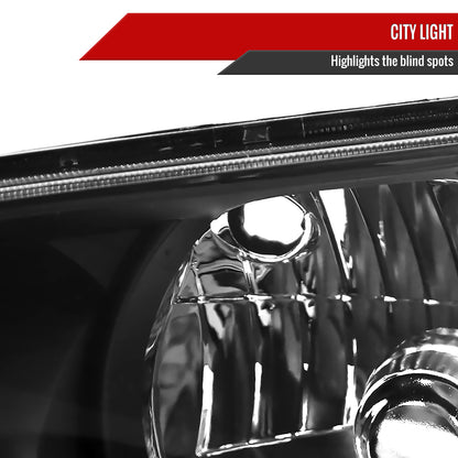 2001-2005 Lexus IS300 Factory Style Crystal Headlights (Matte Black Housing/Clear Lens)