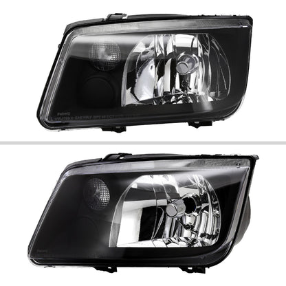 1999-2005 Volkswagen Jetta/Bora Mk4 V3 Factory Style Headlights (Matte Black Housing/Clear Lens)