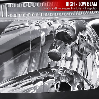 1999-2005 Volkswagen Jetta/Bora Mk4 V3 Factory Style Headlights (Matte Black Housing/Clear Lens)