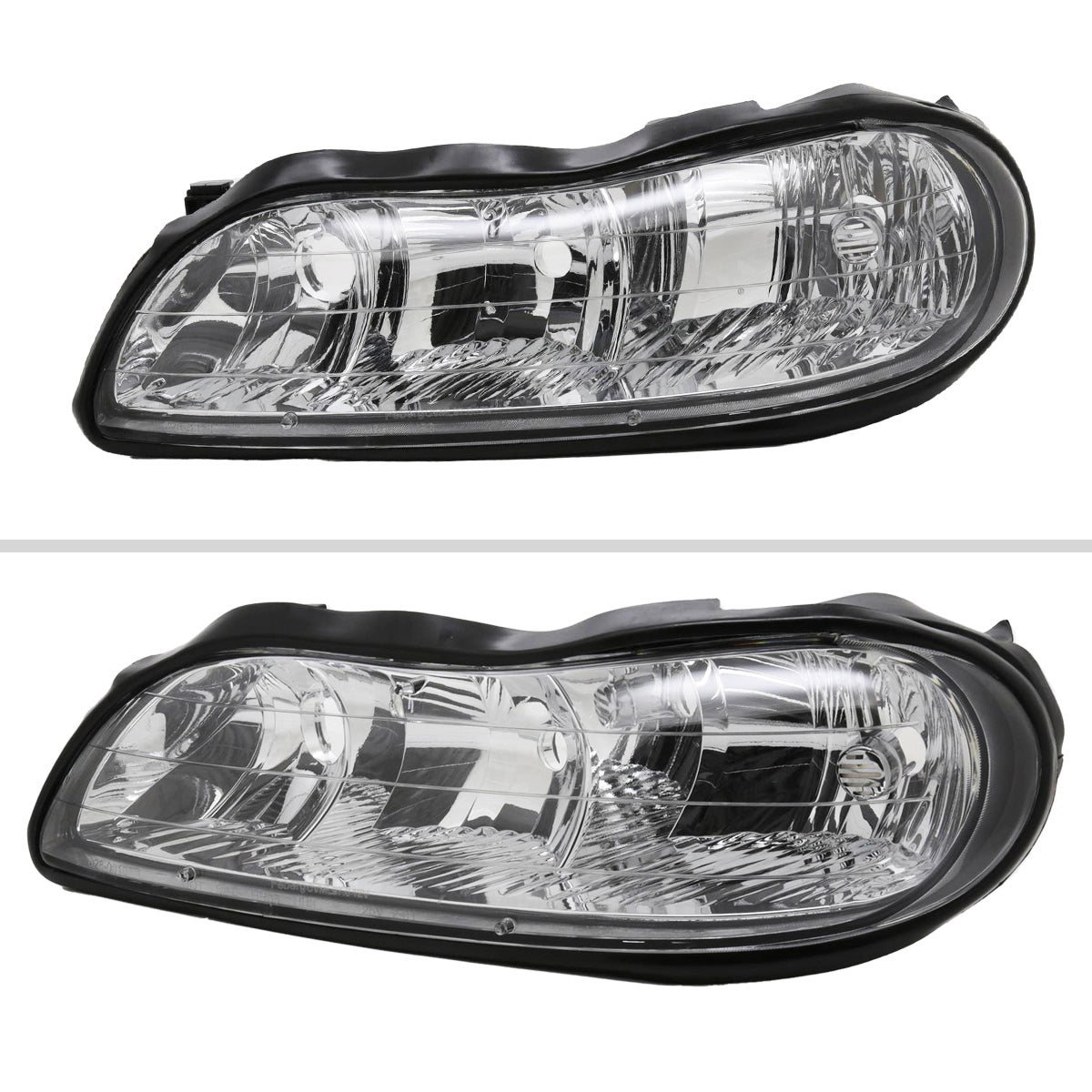 1997-1999 Oldsmobile Cutlass / 1997-2003 Chevrolet Malibu / 2004-2005 Chevrolet Classic Factory Style Headlights (Chrome Housing/Clear Lens)