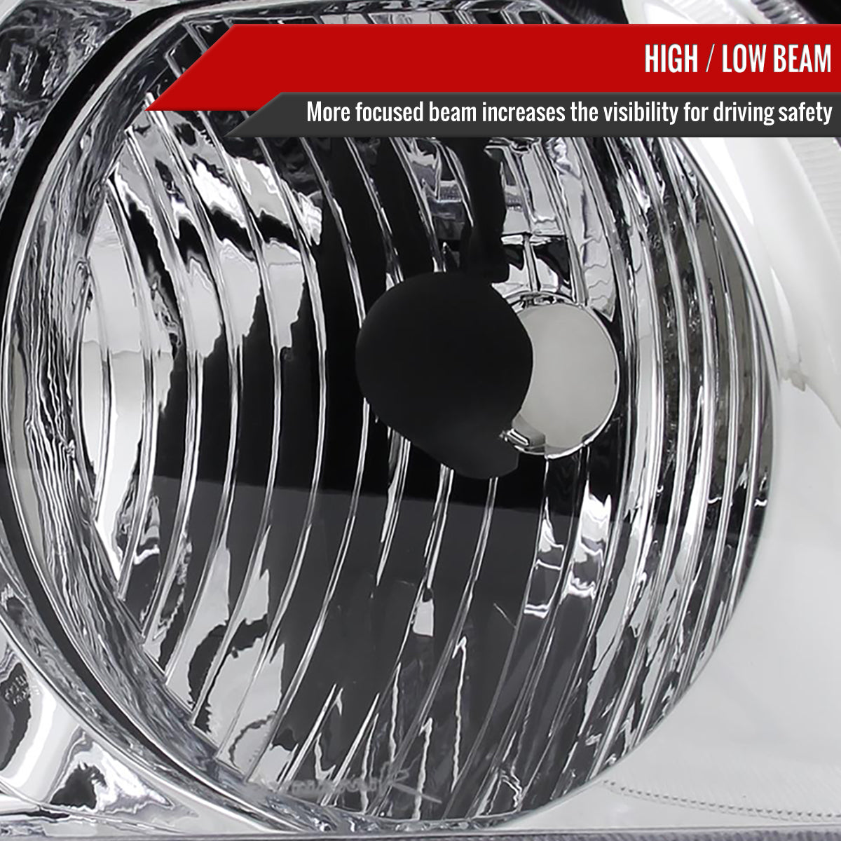 2005-2009 Ford Mustang Factory Style Headlights (Chrome Housing/Clear Lens)