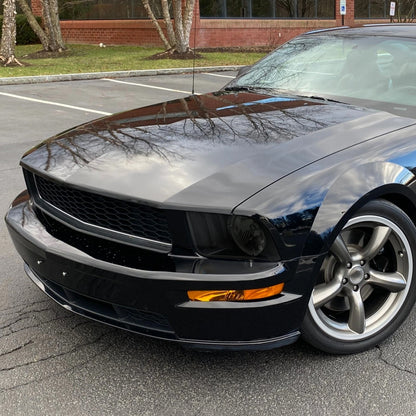 2005-2009 Ford Mustang LED Halo Factory Style Headlights (Matte Black Housing/Smoked Lens)