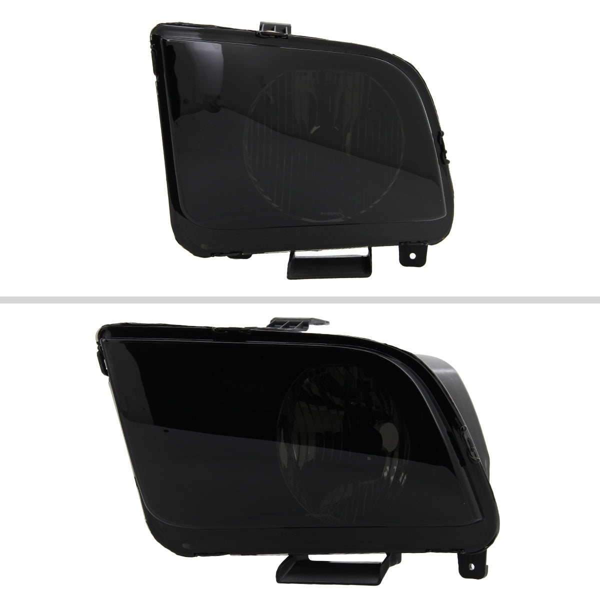 2005-2009 Ford Mustang Factory Style Headlights (Black Housing/Smoked Lens)