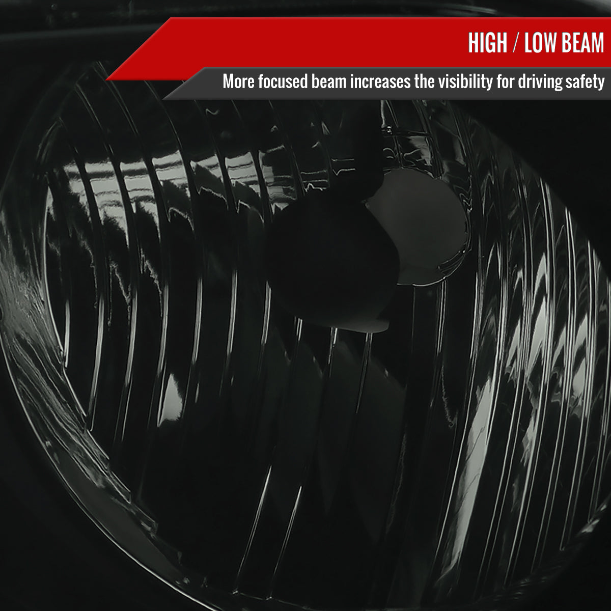 2005-2009 Ford Mustang Factory Style Headlights (Black Housing/Smoked Lens)