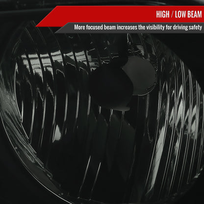 2005-2009 Ford Mustang Factory Style Headlights (Black Housing/Smoked Lens)