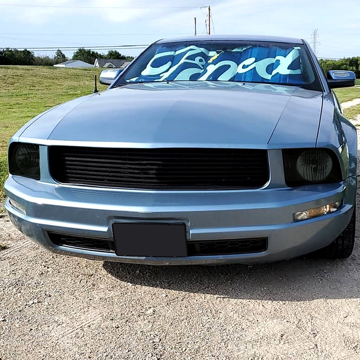 2005-2009 Ford Mustang Factory Style Headlights (Black Housing/Smoked Lens)