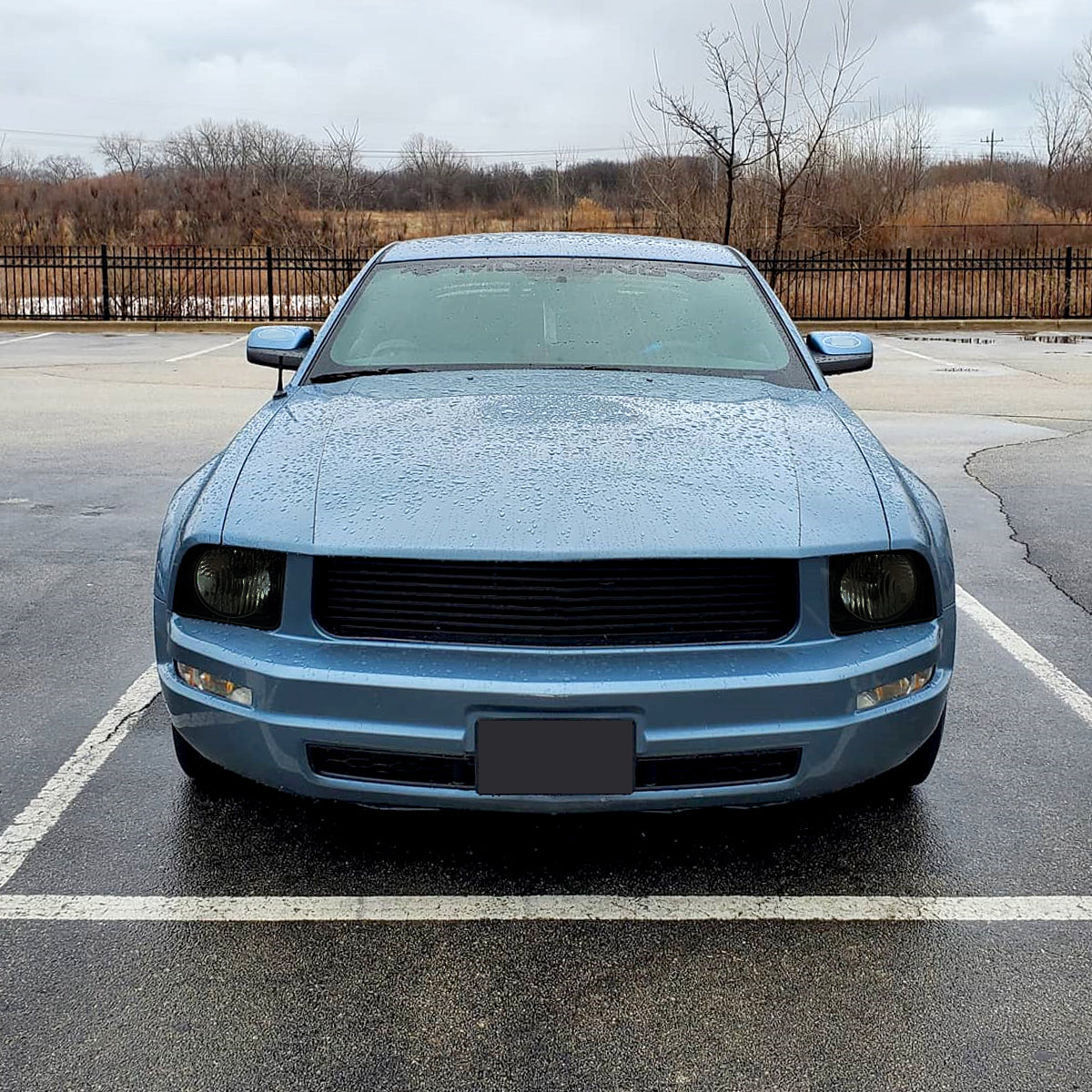 2005-2009 Ford Mustang Factory Style Headlights (Black Housing/Smoked Lens)