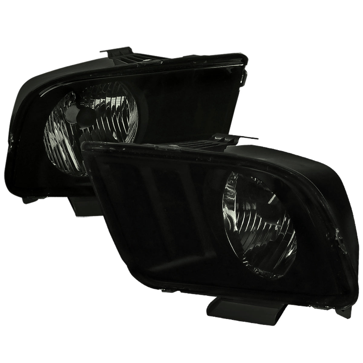 2005-2009 Ford Mustang Factory Style Headlights (Black Housing/Smoked Lens)